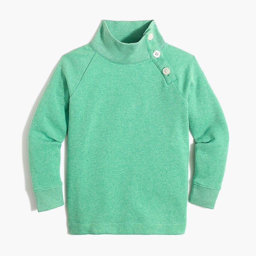 Girls' button-neck tunic sweatshirt | J.Crew Factory