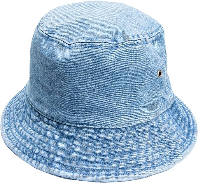 Gelante Solid Color 100% Cotton Bucket Hat for Women and Men Packable Travel Summer Beach Hat | Amazon (US)