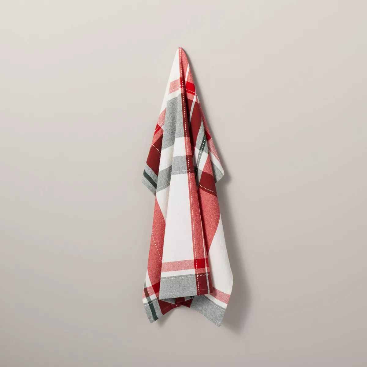 Festive Plaid Flour Sack Christmas Kitchen Towel Red/Green/Cream - Hearth & Hand™ with Magnolia | Target