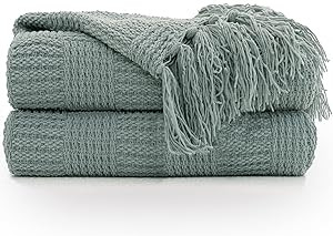 RECYCO Chenille Throw Blankets for Bed, Soft Cozy Knit Throw Blankets with Tassels, Woven Chenill... | Amazon (US)