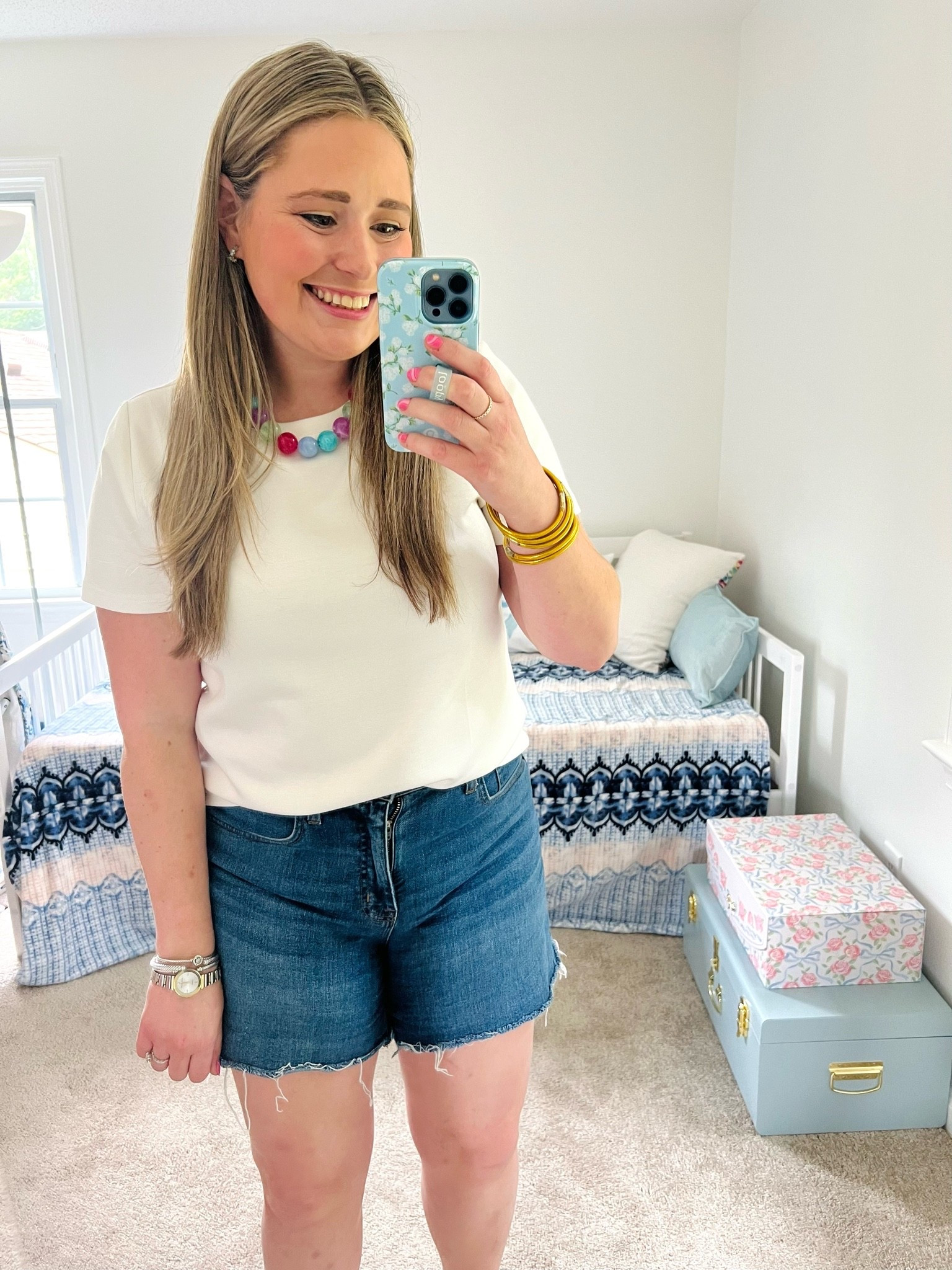 Casual Summer Outfit || White T-Shirt outfit || beaded necklace

#LTKootd #LTKSeasonal