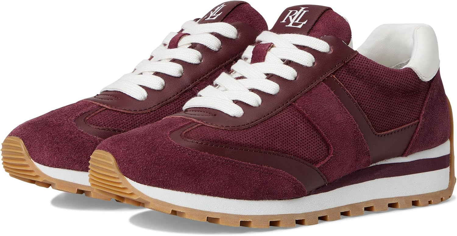 Lauren Ralph Lauren Dani Perforated Suede Sneakers | Amazon (US)
