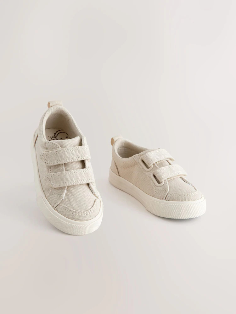 Neutral Wide Fit (G) Two Strap Touch Fastening Trainers | Next US
