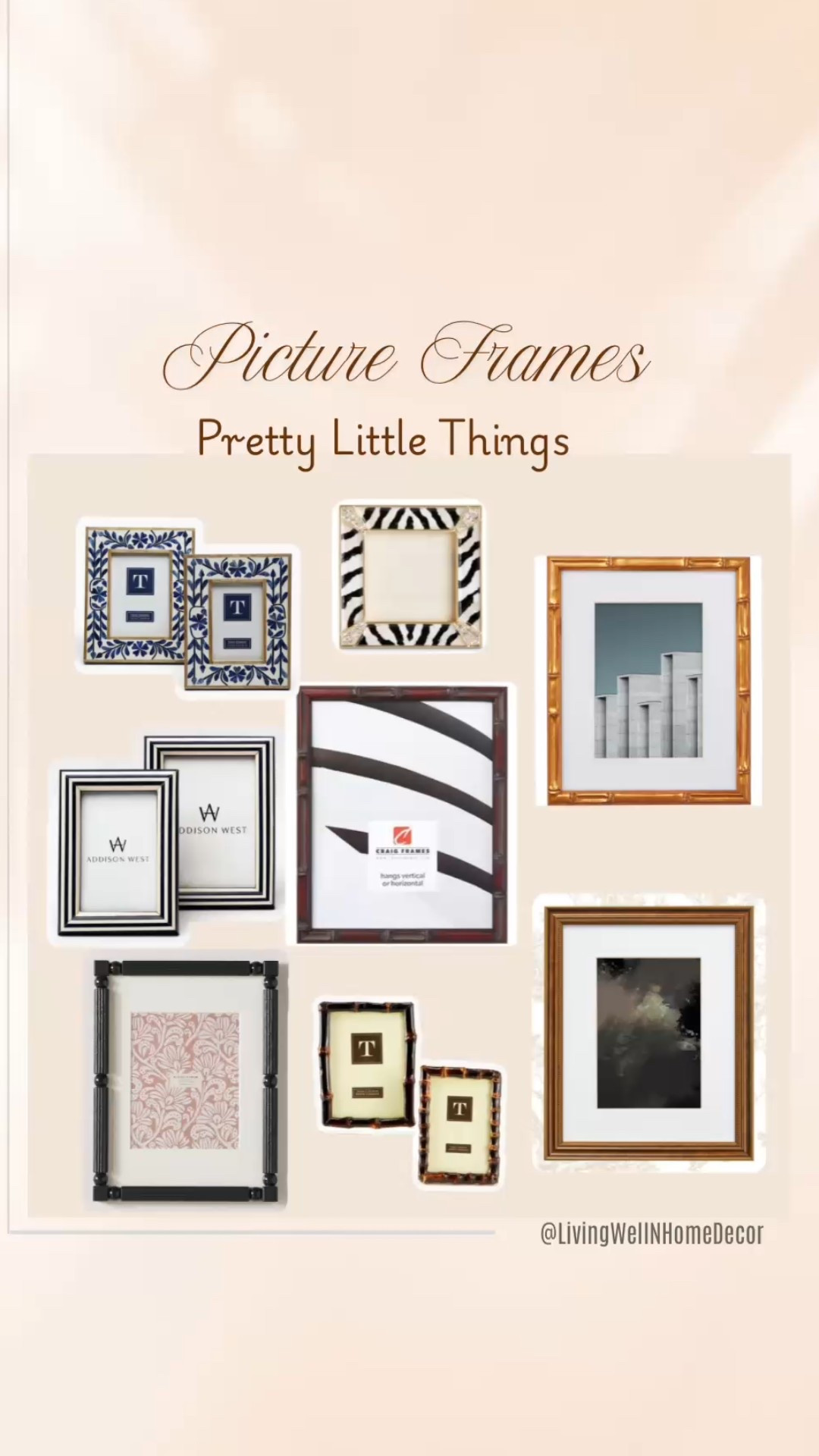 Pretty Little picture frames to add, warmth and style to your home. 

#LTKHome #LTKmomlife #LTKOver40