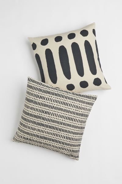 2-pack Patterned Cushion Covers | H&M (US + CA)