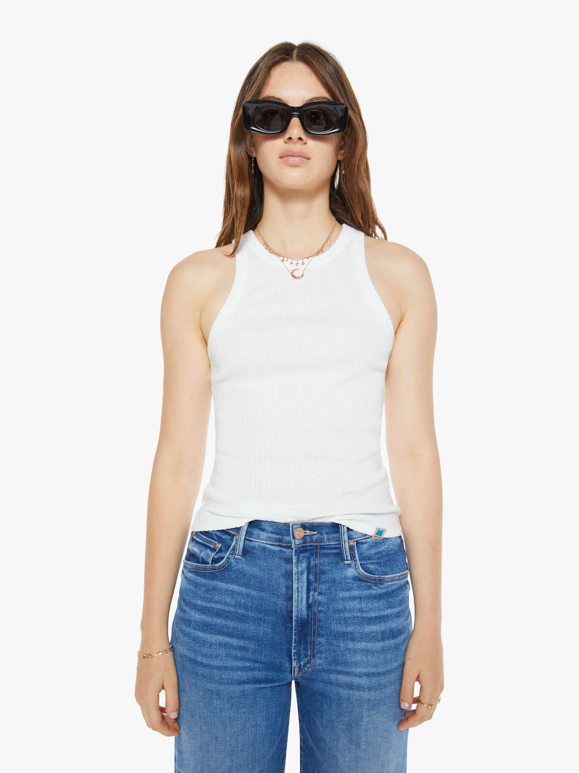 The Chin Up Tank - White | Mother Denim