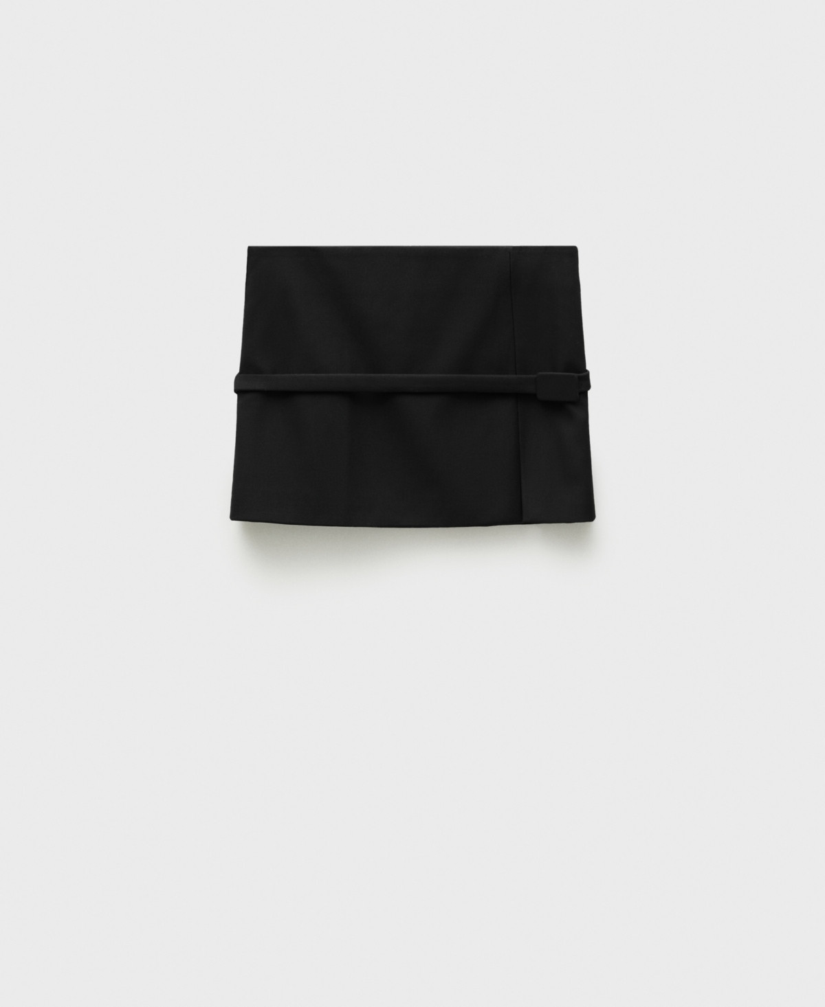 Mango Women's Belt and Slit Detail Mini Skirt - Black | Macy's