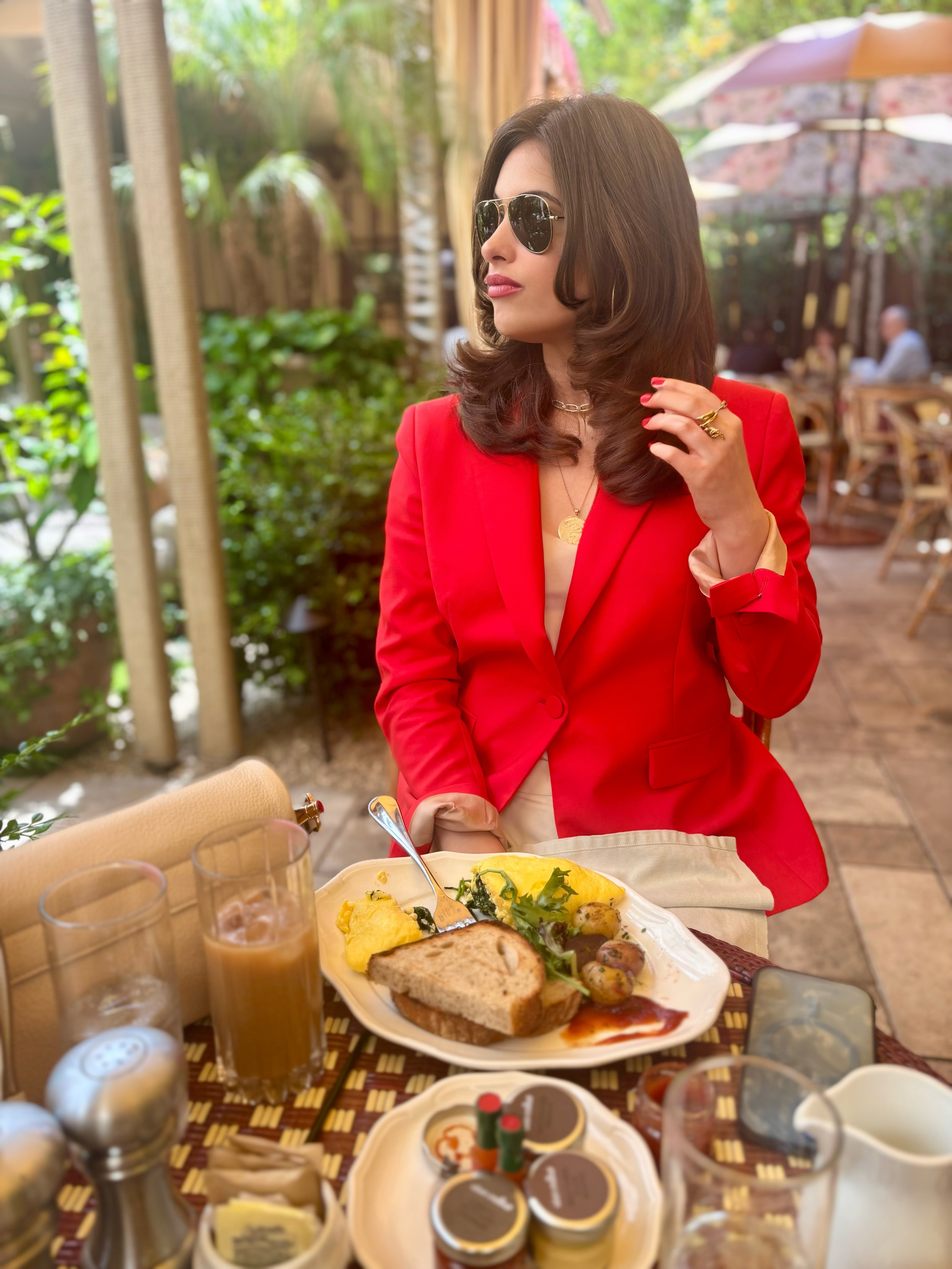 Savoring sunshine and brunch at Chateau Marmont in a look that’s all about quiet luxury and effortless polish. This bold blazer adds the perfect edge to a classic brunch moment. #QuietLuxury #PowerBlazer#DesignerOutfit #WeekendChic #StatementStyle  

 

#LTKSummerEdit #LTKWorkwear #LTKTravel
