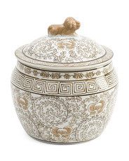 8x8.75 Chinoiserie Jar With Lid | Marshalls
