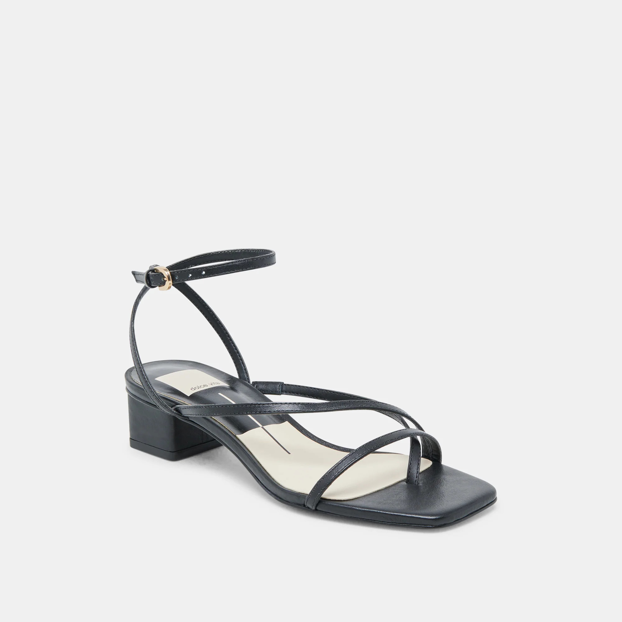 KARLOS SANDALS BLACK LEATHER | DolceVita.com