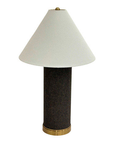 26.5in Linen Wrapped Table Lamp | TJ Maxx