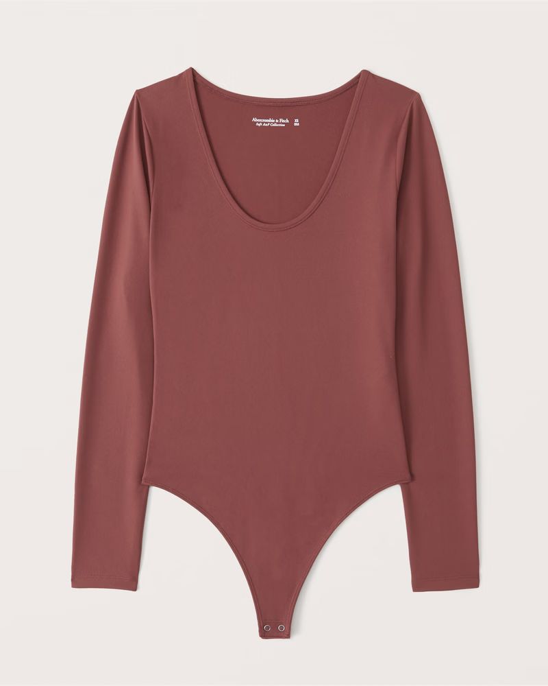 Double-Layered Seamless Fabric Scoopneck Bodysuit | Abercrombie & Fitch (US)