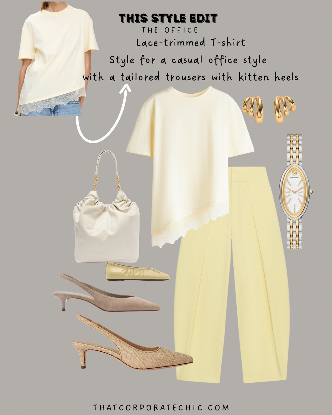 summer outfits that can be worn for a business casual workwear and everyday look.
Monochrome outfit, shades of yellow.
Style with a flat shoes or kitten heels.
Office outfits inspiration 
Business casual outfits

The balloon styled trouser is from Zara, see code below.
Light yellow high-waisted balloon trousers: 4661/408/306

#LTKsummer #LTKeurope #LTKworkwear