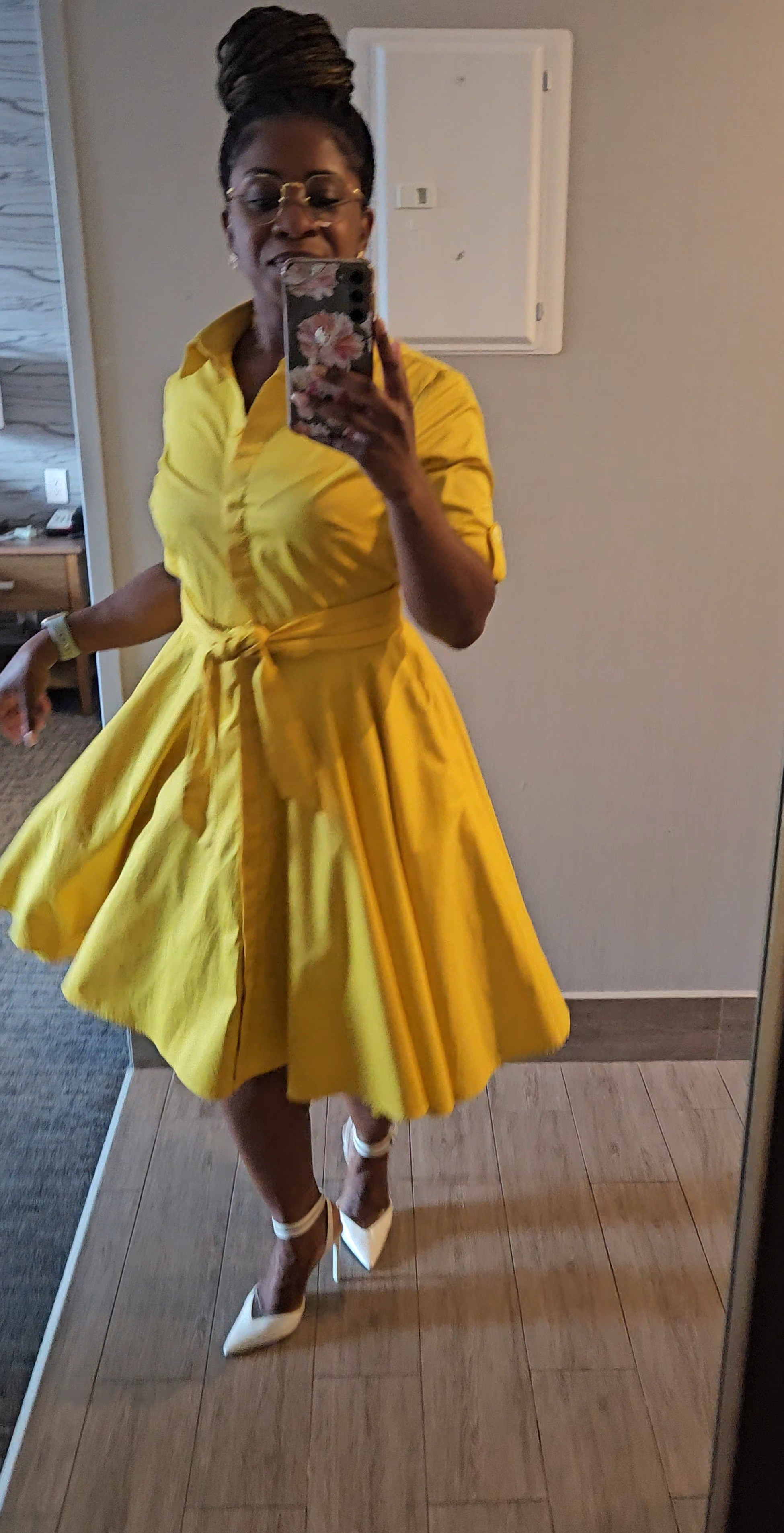Flare knee length dresses. It's a perfect style for graduations, business events, etc. I bought this yellow dress during a Rent the Runway sample sale. 

#LTKSeasonal #LTKWorkwear #LTKStyleTip