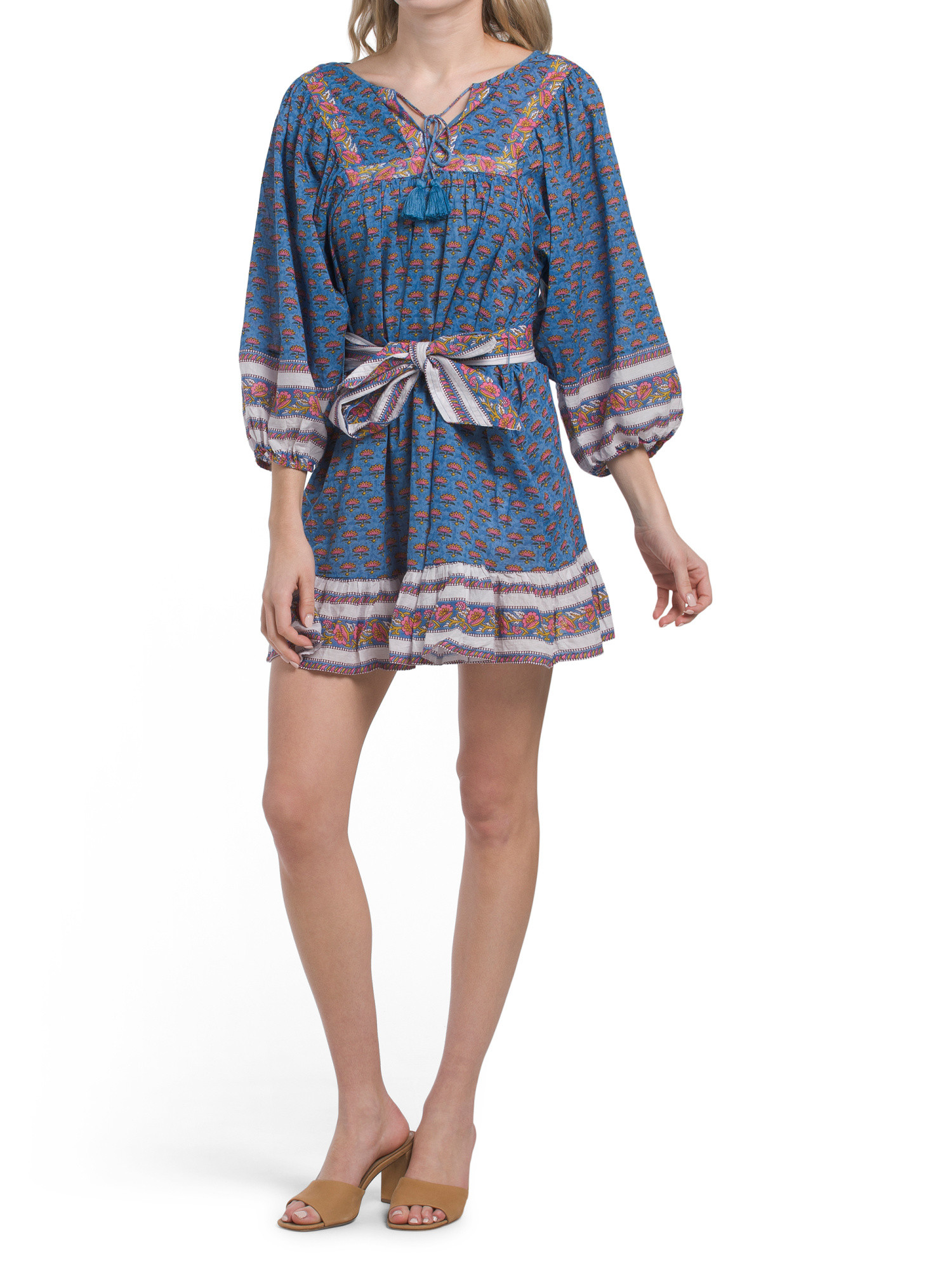 Ethically Handmade Artisan Crafted Maggie Hand Woodblock Dress | Casual Dresses  | Marshalls | Marshalls