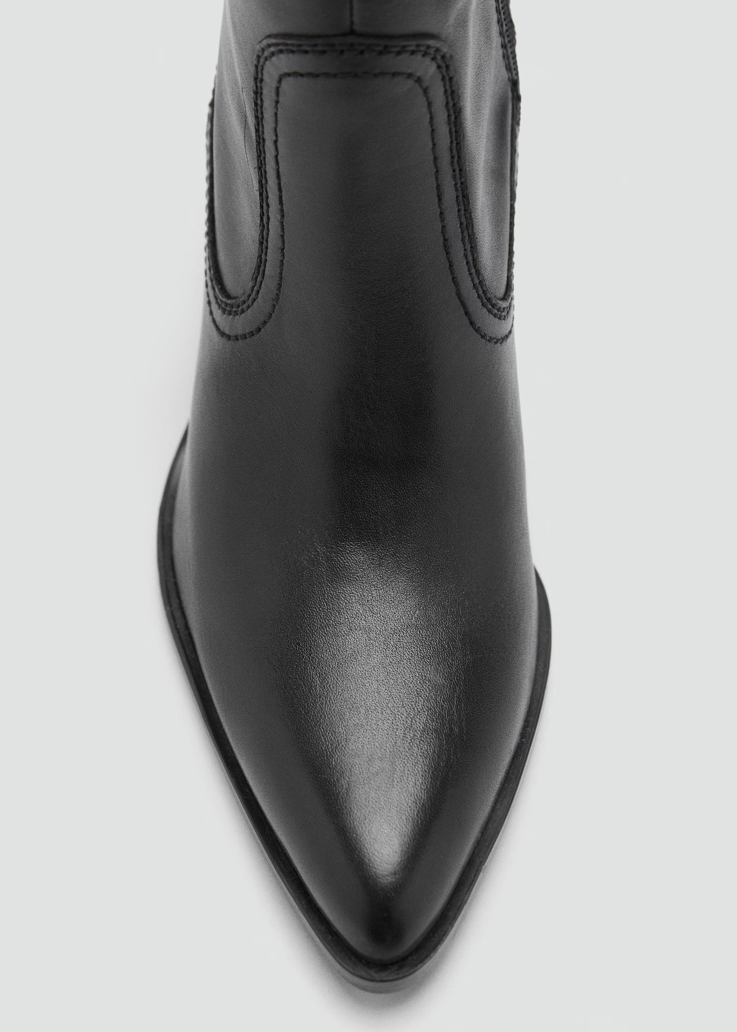 Leather pointed ankle boots - Women | MANGO USA | Mango (US/MX/AU)