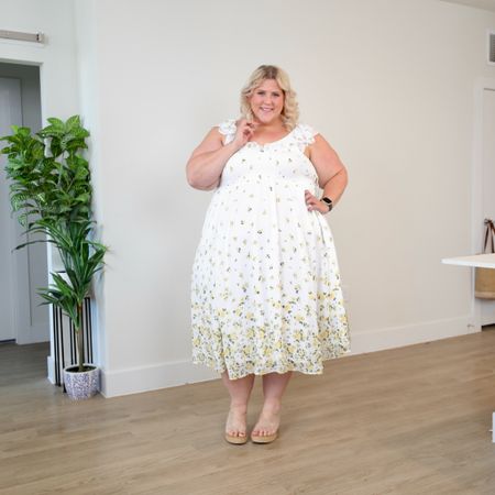 Springing into a new day in this cute floral plus size dress perfect for Easter!

#LTKplussize