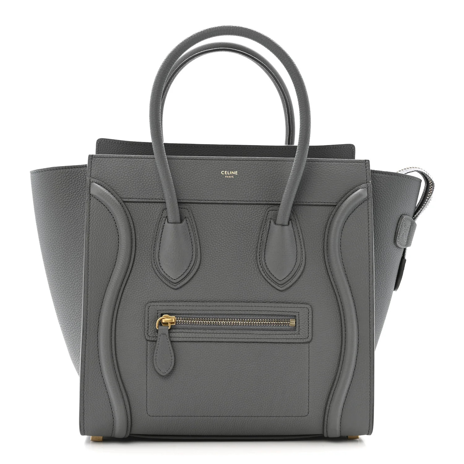 Baby Drummed Calfskin Micro Luggage Kohl | FASHIONPHILE (US)