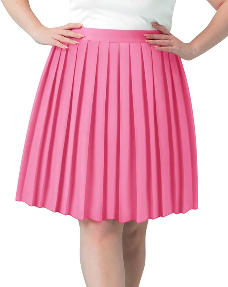 RITERA Plus Size Skirts for Women Short Skirt Pleated High Waist Swing A Line Swing Skirt | Amazon (US)