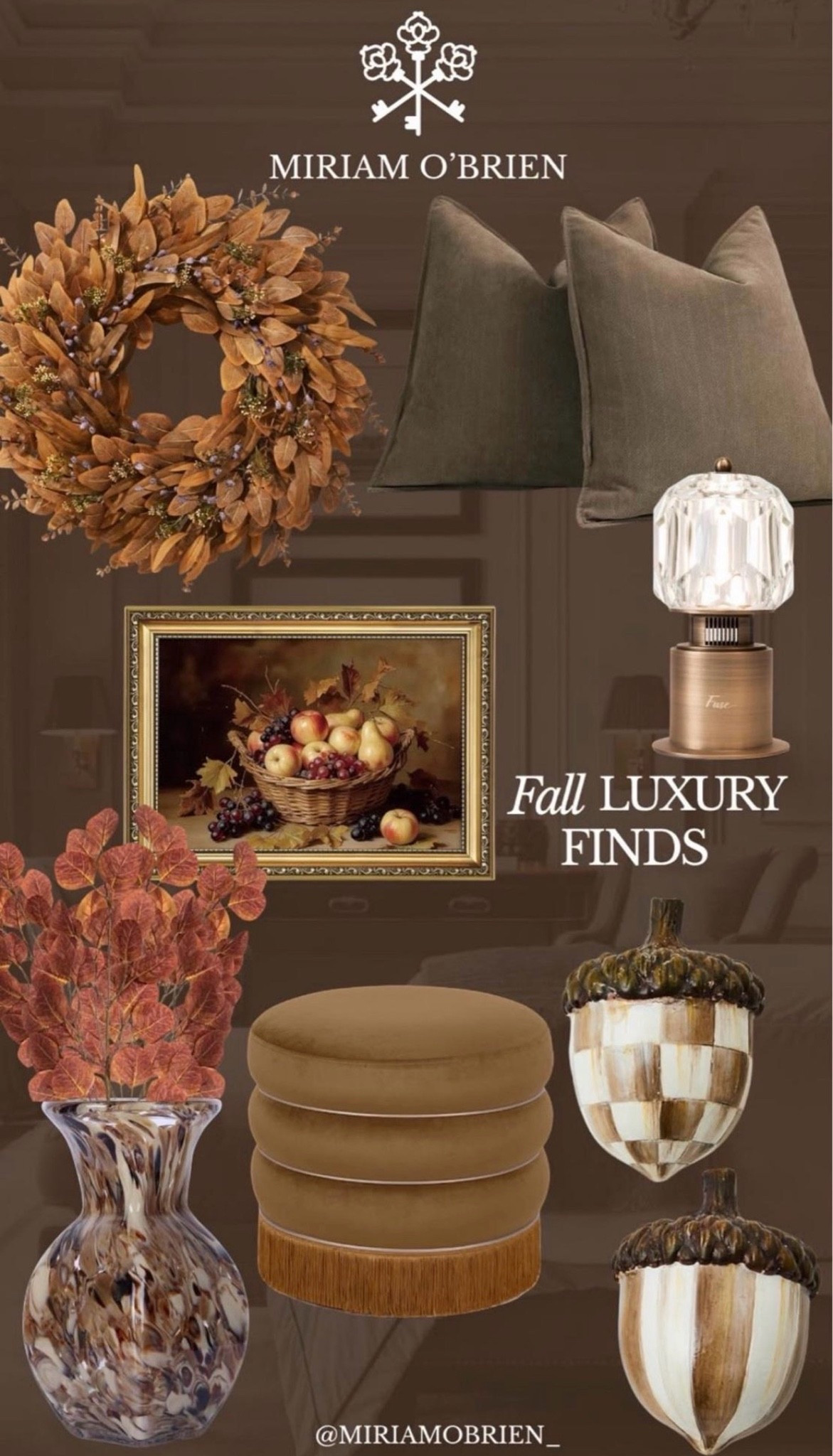 Fall is all about texture, warmth, and those little details that make a home feel special. 🤎🍂 These elegant finds bring a sophisticated touch to your seasonal decorating.
Which piece would you bring home?
Follow @miriamobrien on Instagram & TikTok for more beautiful home inspiration!
#FallDecor #FallHomeDecor #FallFinds #LuxuryDecor #HomeDecor #HomeInspiration #ElegantHome #AutumnDecor #ClassicHome #DecorInspiration #MiriamOBrien

#LTKSeasonal #LTKOver40 #LTKHome