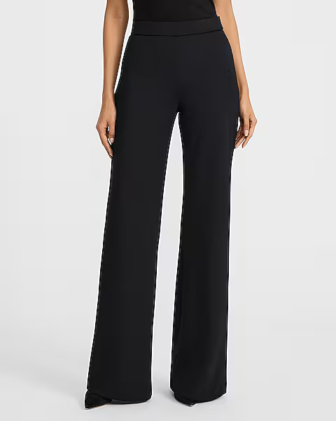 Pull-on Signature Ponte High Waisted Flare Trouser | Express