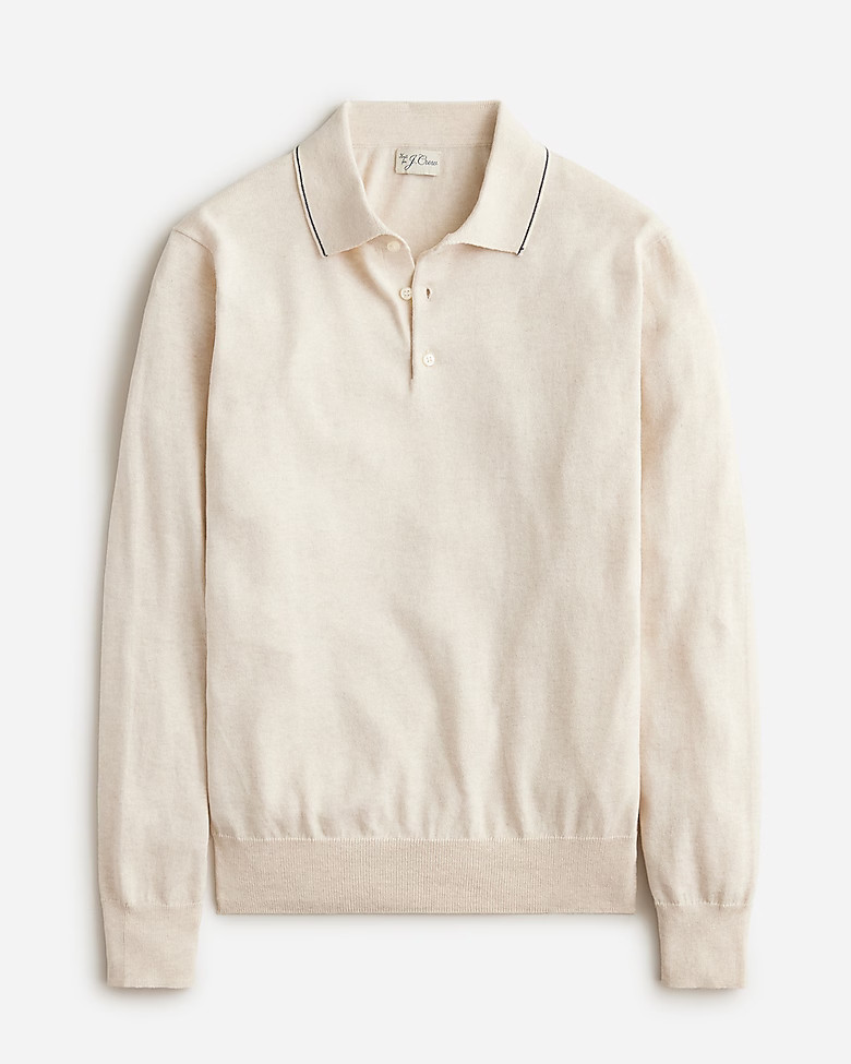 Heritage cotton tipped sweater-polo | J. Crew US