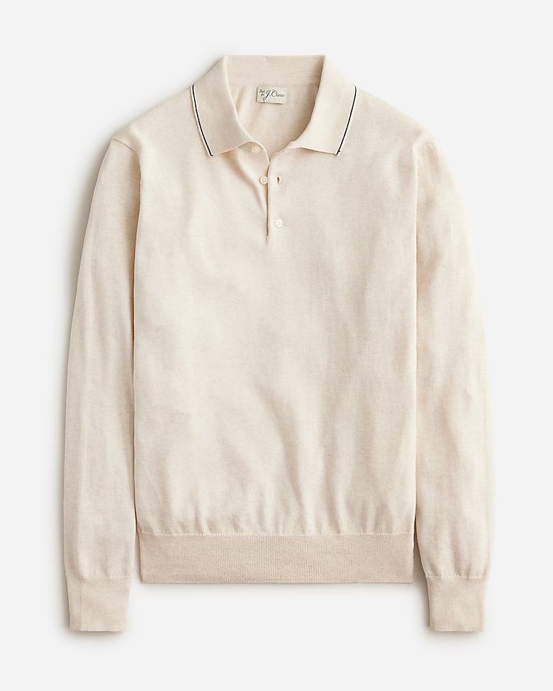 Heritage cotton tipped sweater-polo | J.Crew US