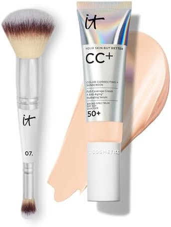 IT Cosmetics CC+ Cream with SPF 50+ Natural Finish Full Coverage Foundation (Fair Beige - 1.08 fl... | Amazon (US)