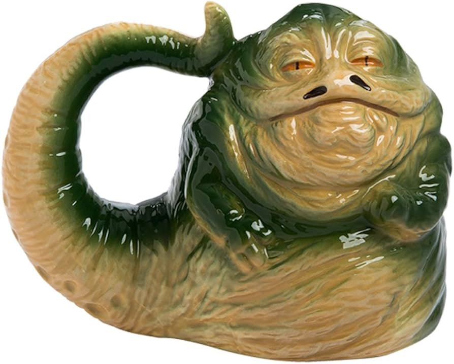 Vandor 55695 Star Wars Jabba the Hutt Shaped Ceramic Soup Coffee Mug, 20 oz, Multicolor | Amazon (US)