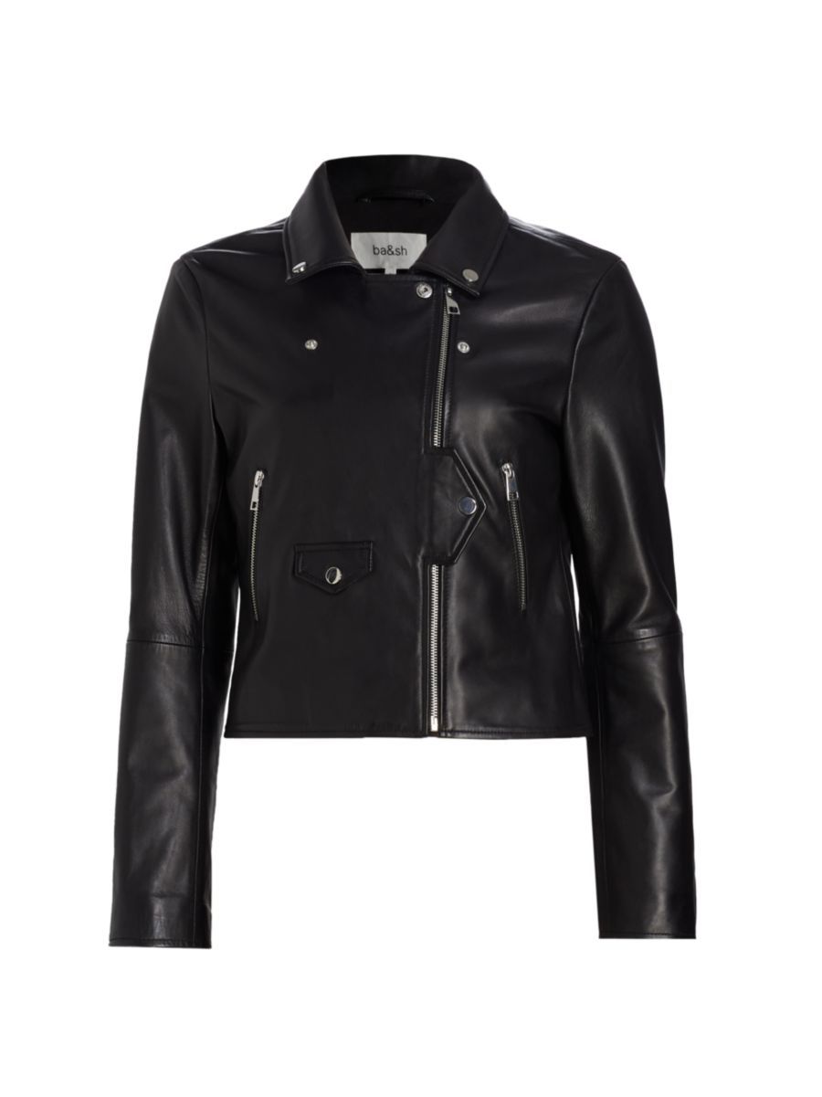 BA&SH Nairobi Perfecto Leather Jacket | Saks Fifth Avenue