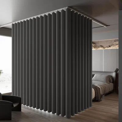Room Divider Curtains Ceiling Curtain Track Set For Blackout And... | Wayfair North America