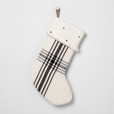 Stocking - Black/White Plaid - Hearth & Hand™ with Magnolia | Target