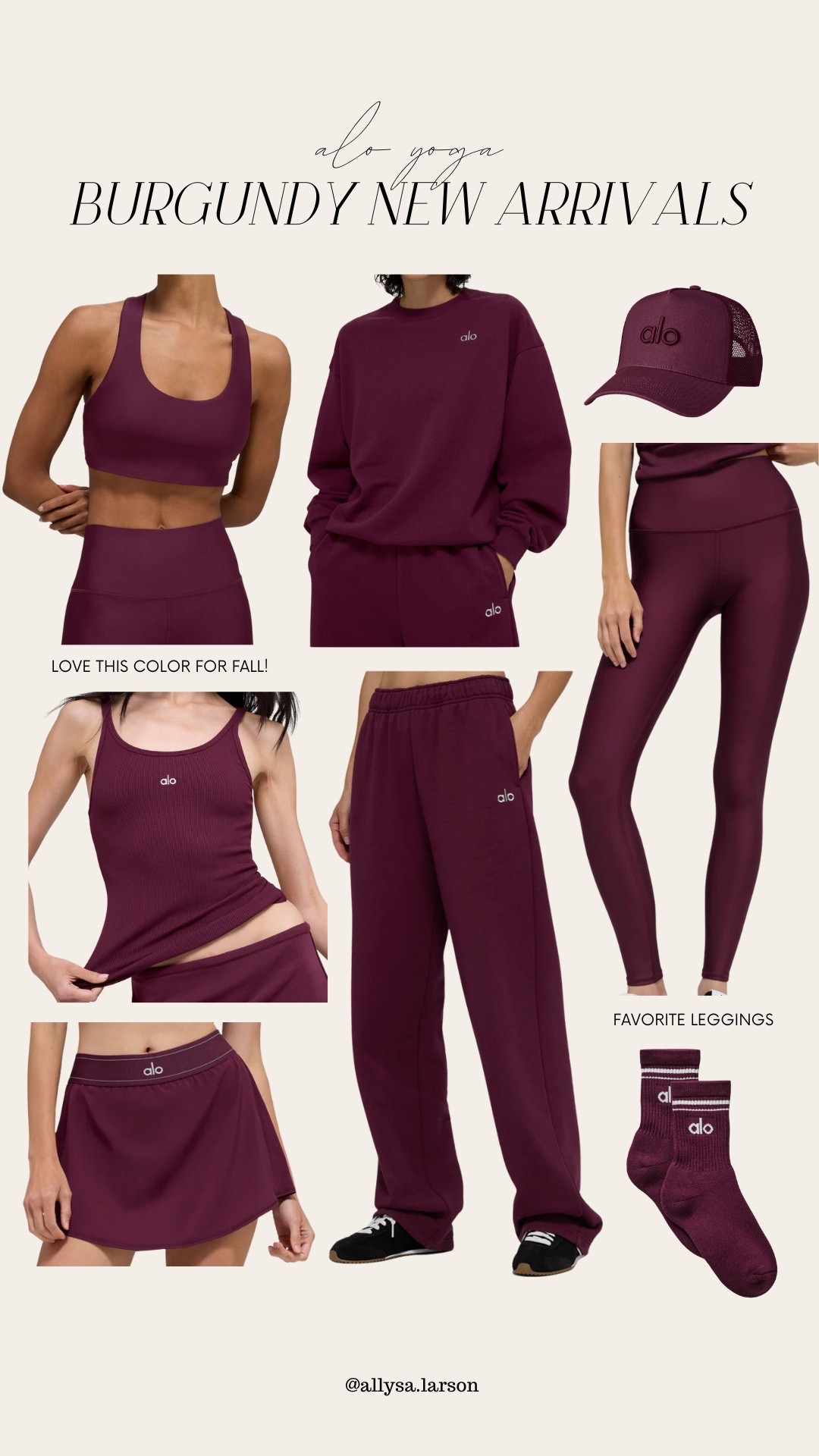 Sharing some of my favorite burgundy new arrivals from Alo 

#LTKStyleTip #LTKActive #LTKSeasonal