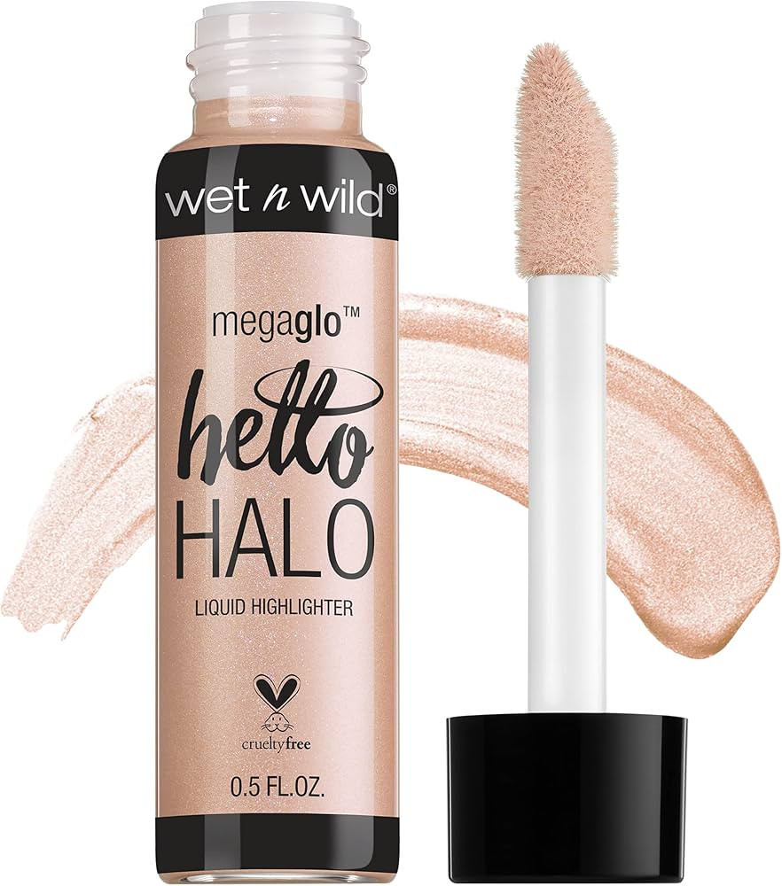 wet n wild MegaGlo Hello Halo Liquid Highlighter Makeup, Shimmer, Gold Guilded Glow | Amazon (US)