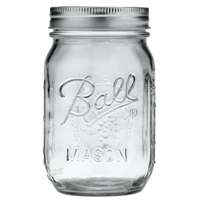 Ball Regular Mouth 16oz Pint Mason Jars with Lids & Bands, 12 Count | Walmart (US)