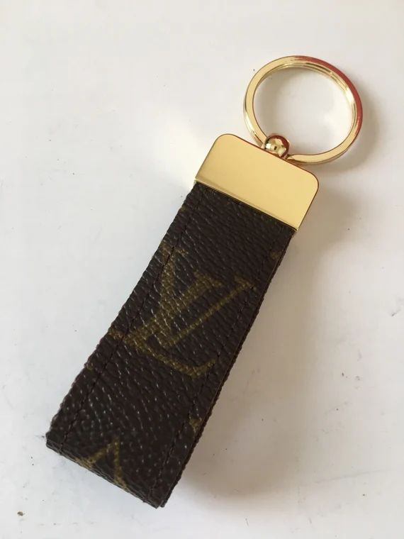 Handmade Repurposed Louis Vuitton Keychain Key fob with LV Logo. | Etsy (US)