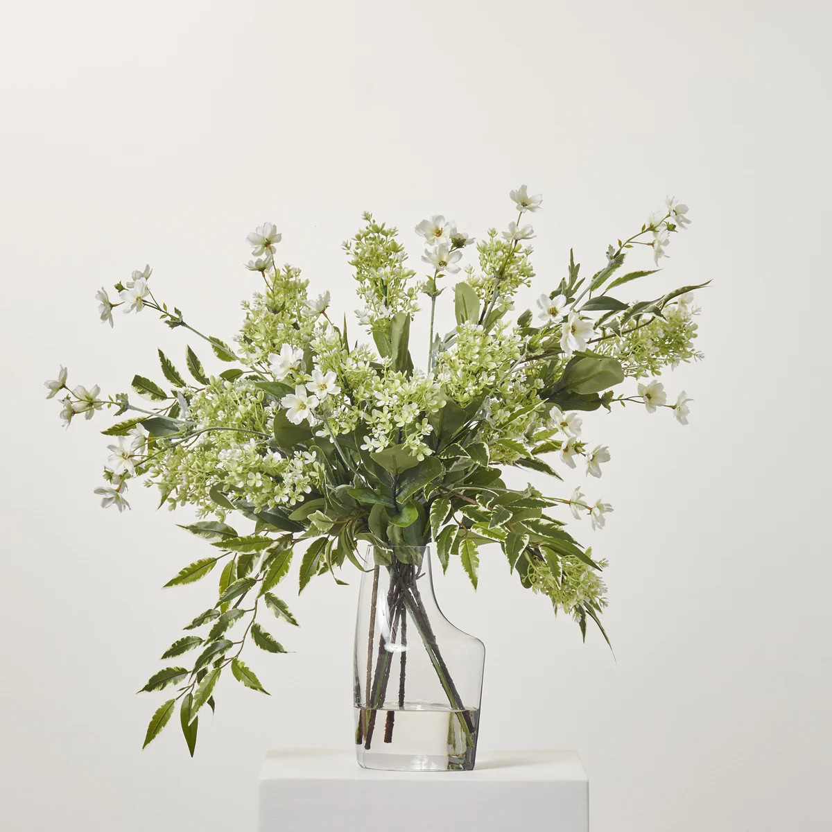 Modern Whites - Seeding Bloom Hydrangea, White Mini Cosmos & Variegated Smilax Leaf Everyday Spri... | Darby Creek Trading