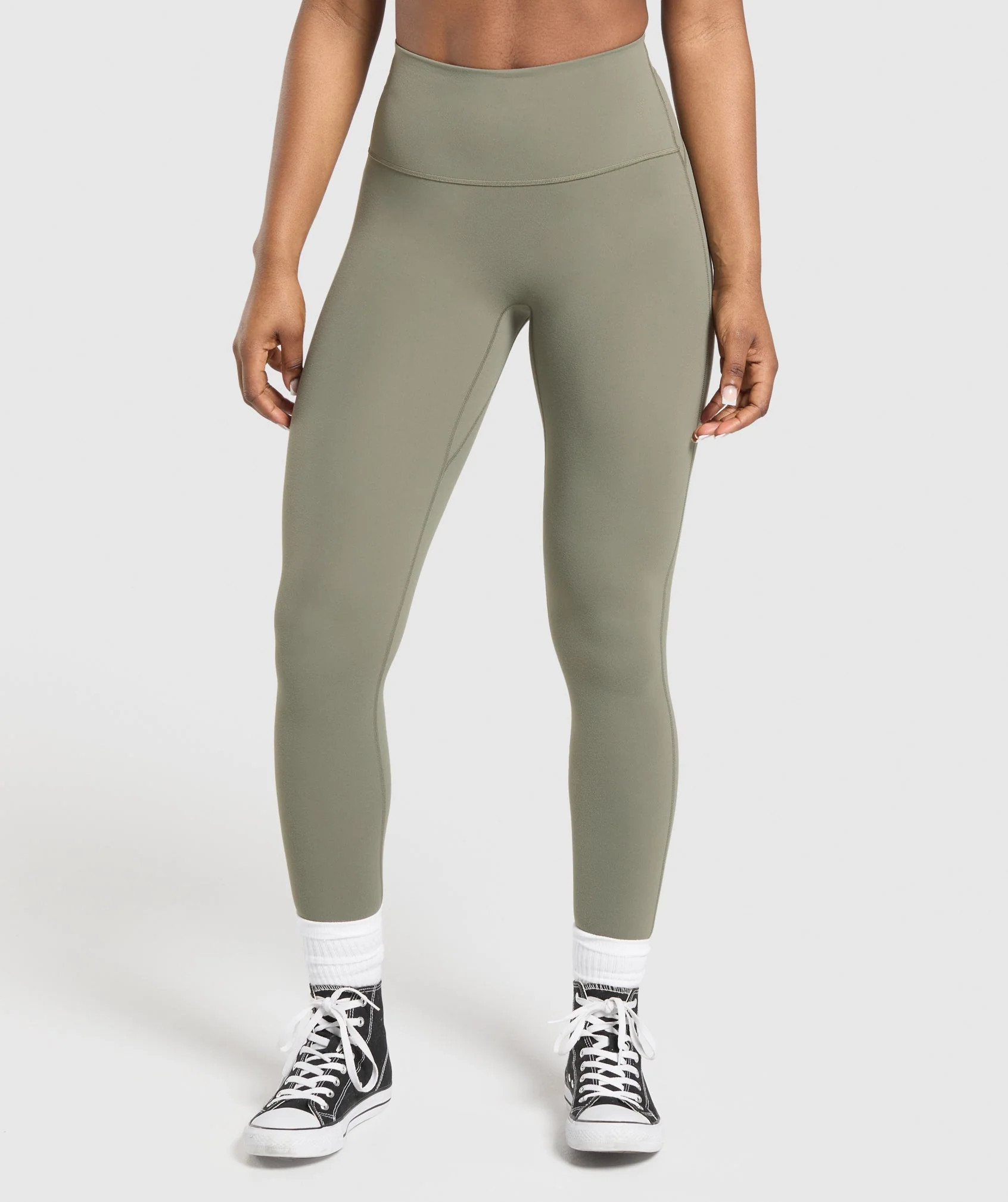 Gymshark Legacy Logo Leggings - Base Green | Gymshark US