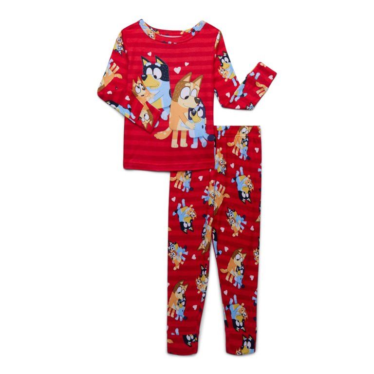 Character Toddler Unisex Valentine's Day Pajama Set, 2-Piece, Sizes 12M-5T | Walmart (US)