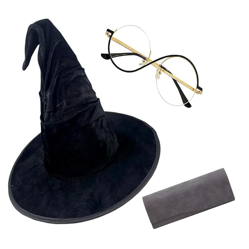 Elphaba Glasses Witch Hat Cosplay Costume Accessories Movie Halloween Carnival Party Props Set | Amazon (US)