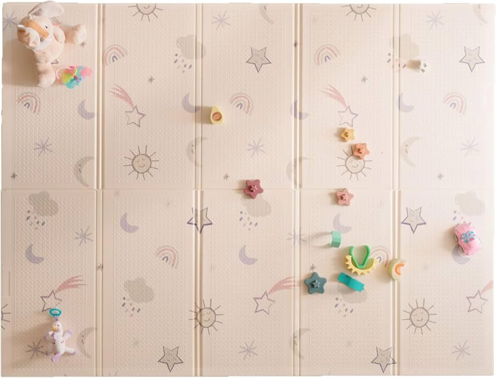 Nuby Reversible Baby Floor Mat - Foldable and Lightweight Baby Play Mat for Floor - Easy Storage ... | Amazon (US)