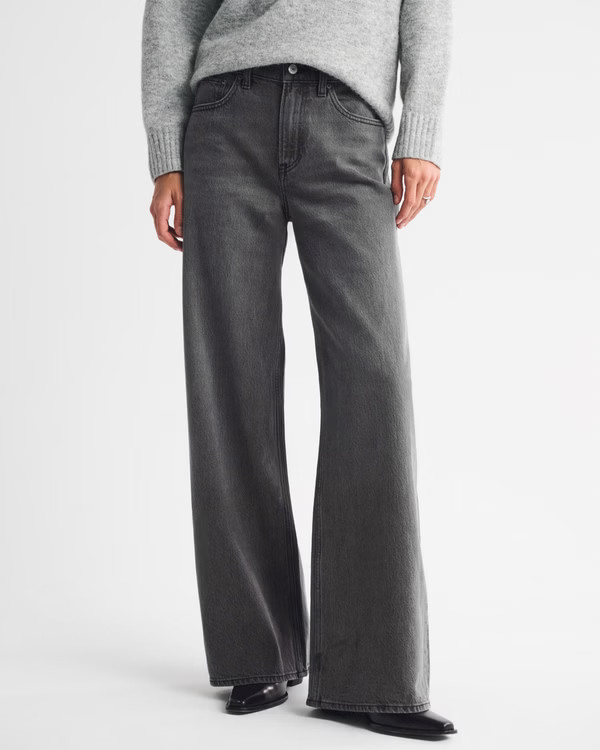 High Rise Wide Leg Jean | Abercrombie & Fitch (US)