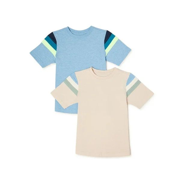 Wonder Nation Boys Colorblock T-Shirts, 2-Pack, Sizes 4-18 & Husky - Walmart.com | Walmart (US)