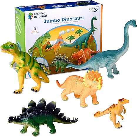 Learning Resources Jumbo Dinosaurs - Toddler Learning Toys, Dinosaurs Toys for Kids Ages 3+, Dino... | Amazon (US)