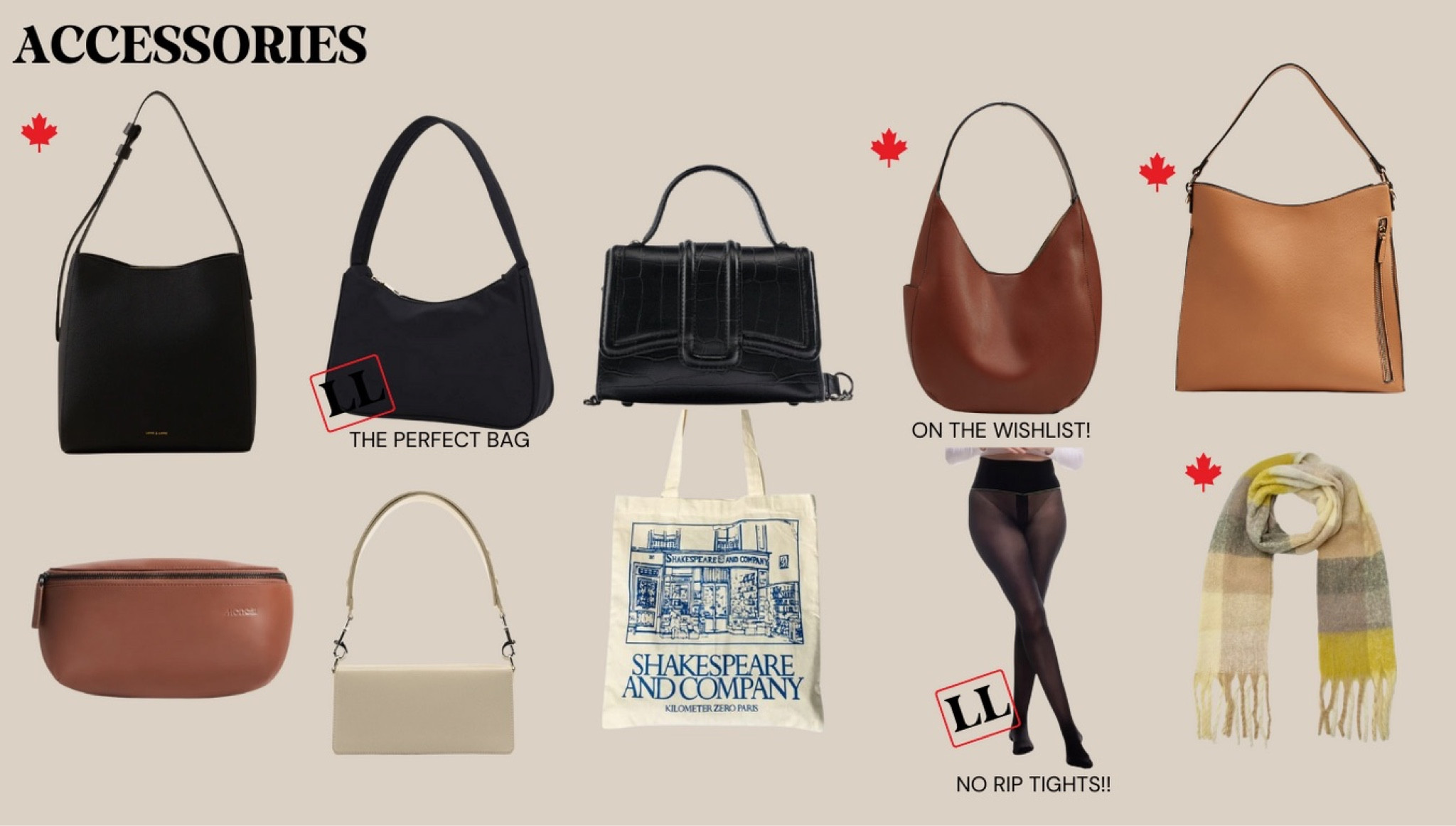 My favourite accessories for fall! Black and brown bags, tote bags, and some scarves, Sol capsule wardrobe, capsule wardrobe accessories, accessories for fall, Adam fashion, capsule wardrobe accessories, fall bags, neutral bags, minimalist bags, easy matching bags, brown totes, tote bag inspiration, autumn trends, 2022 accessories trendy, minimalist capsule wardrobe, autumn capsule wardrobe￼

#LTKunder100 #LTKtravel #LTKSeasonal