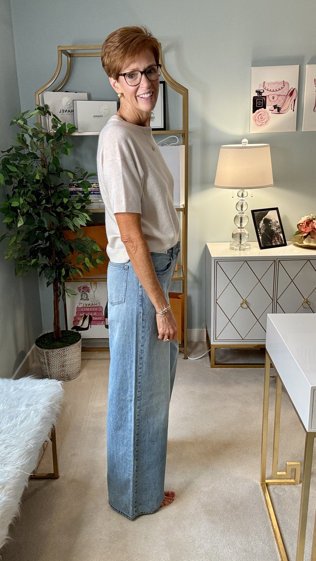 New Denim Try-On

Four new jeans walked into the fitting room. The question is: which ones deserve to walk back out?

Want the links sent to you? Comment SHOP and I’ll DM them!

I tried four different wide-leg denim styles for fall — medium wash, dark wash, relaxed, polished and trouser-inspired — because even when the silhouettes look similar online, they can feel VERY different once they're actually on.

Swipe through all four and tell me which pair you would keep: 1, 2, 3 or 4?

And save this post if you're shopping for new fall jeans. Seeing different washes and wide-leg silhouettes side by side makes it much easier to figure out what your closet actually needs.

#TallStyle #FallDenim #StyleOver40 #WomenOver50Style

#LTKootd #LTKOver40 #LTKTall