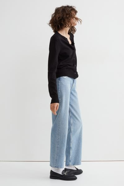 Fine-knit Cardigan - Dark gray melange - Ladies | H&M US | H&M (US + CA)