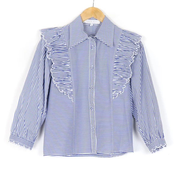 Taylor Top, Blue Stripe | The Avenue