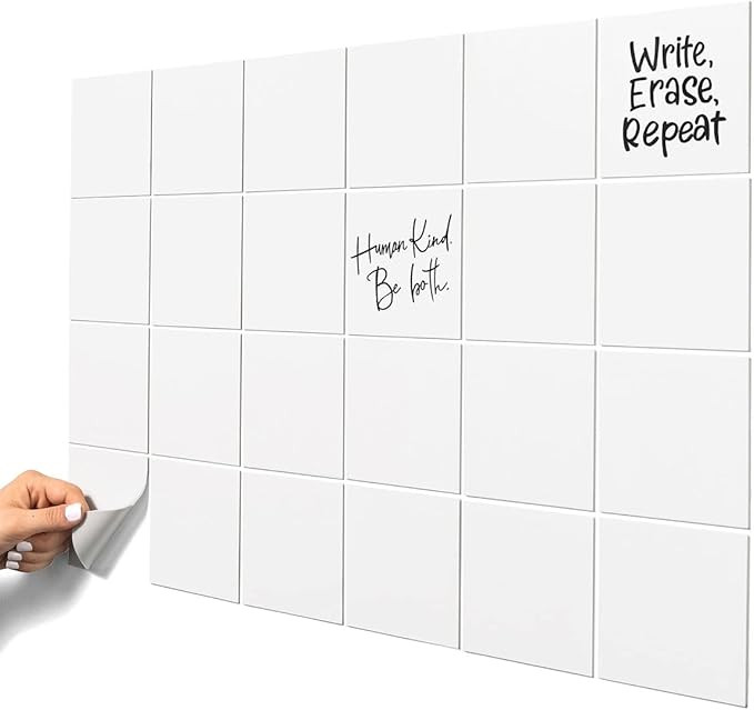 MC SQUARES Stickies 5x5 Dry-Erase Sticky Notes | 24-Pack 5-Year Reusable White Board Stickers wit... | Amazon (US)