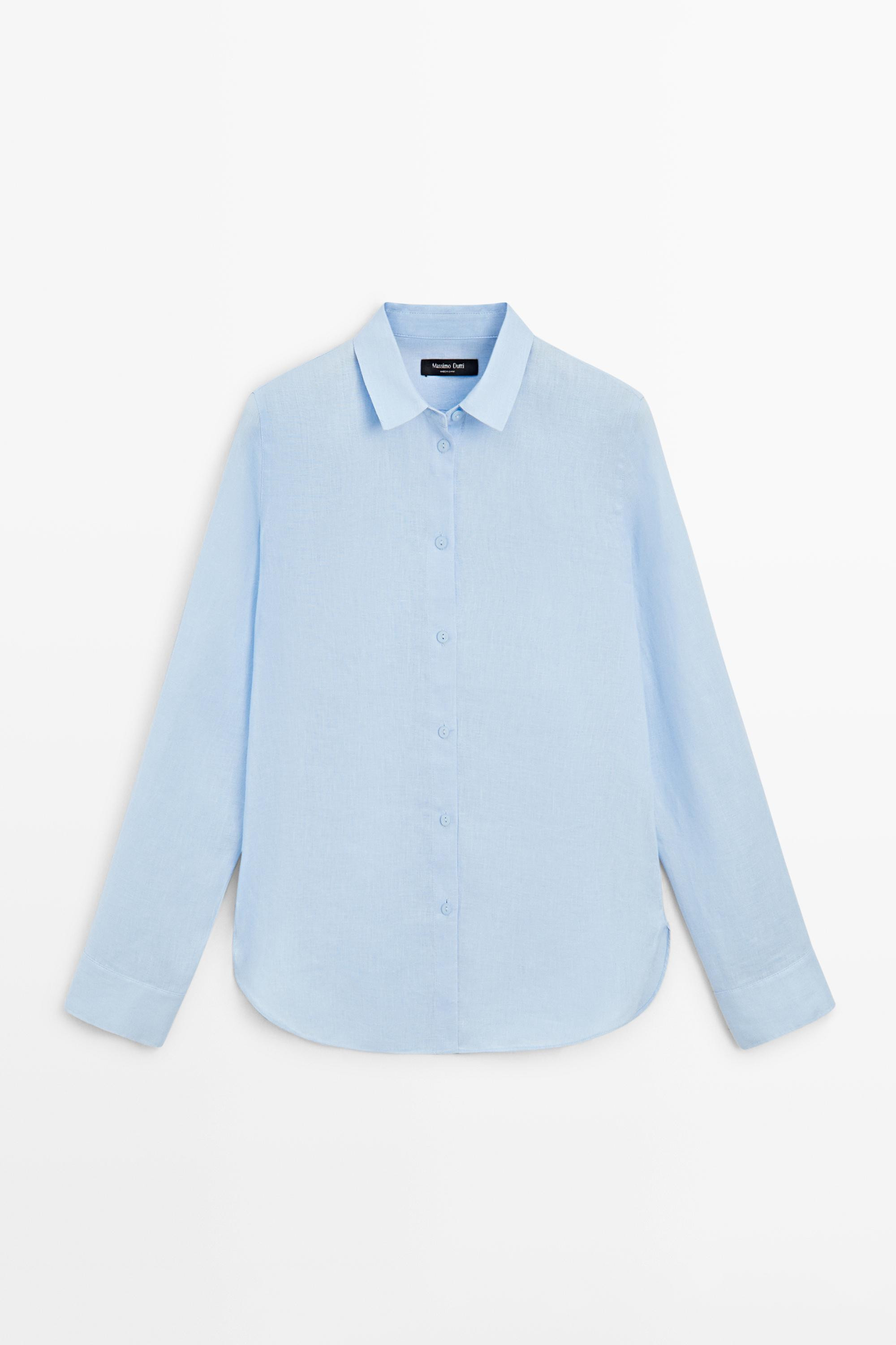 Flowing 100% linen shirt | Massimo Dutti US